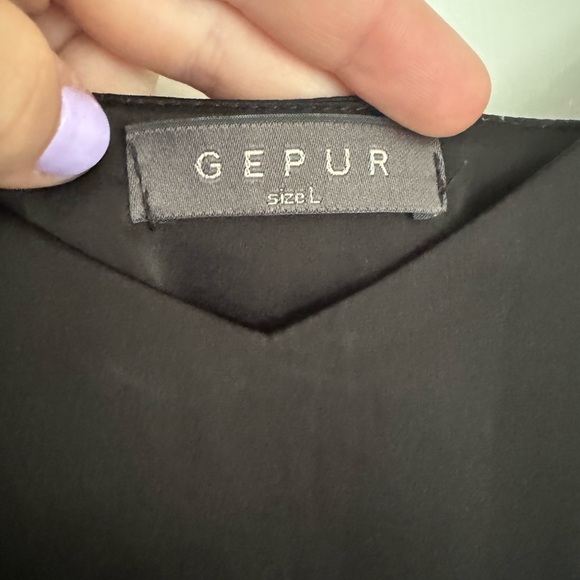 Black slip dress with adjustable straps - Picture 3 of 3